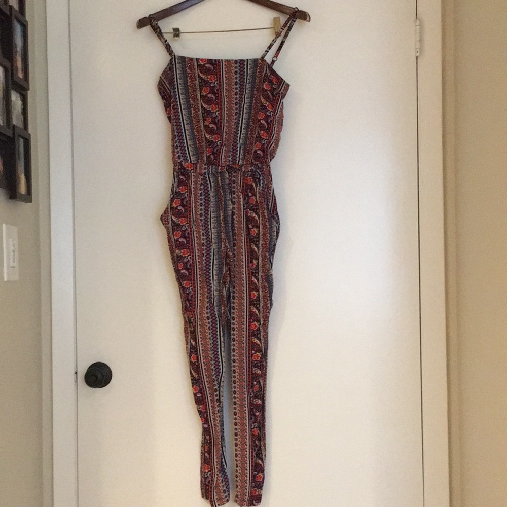 Lightweight patterned jumpsuit/romper